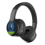 Minnesota Timberwolves Stripe Wireless Over-Ear BT Headphones With Case-0
