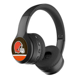 Cleveland Browns Stripe Wireless Over-Ear BT Headphones With Case