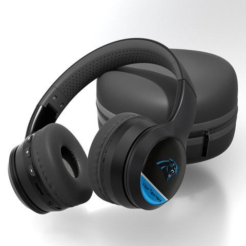 Carolina Panthers Personalized Endzone Solid Wireless Over-Ear BT Headphones With Case