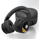 Pittsburgh Steelers Personalized Endzone Solid Wireless Over-Ear BT Headphones With Case