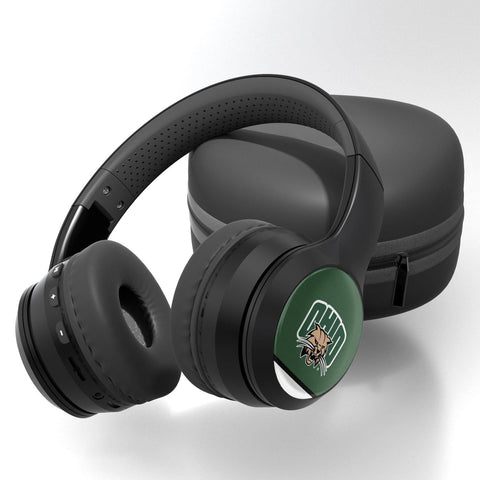 Ohio University Bobcats Stripe Wireless Over-Ear BT Headphones With Case-0