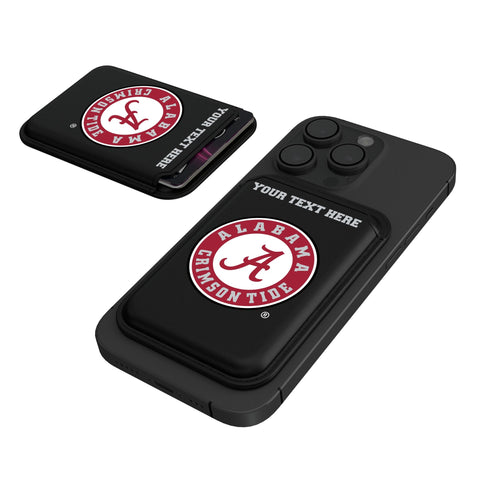 University of Alabama Crimson Tide Personalized Insignia Black Magnetic Credit Card Wallet