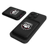 University of Georgia Bulldogs Uga Linen Black Magnetic Credit Card Wallet