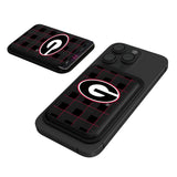 University of Georgia Bulldogs Plaid Black Magnetic Credit Card Wallet