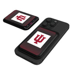 Indiana University Hoosiers Linen Black Magnetic Credit Card Wallet