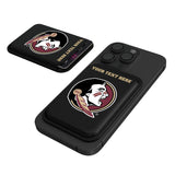 Florida State University Seminoles Personalized Insignia Black Magnetic Credit Card Wallet