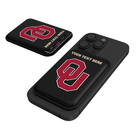 University of Oklahoma Sooners Personalized Insignia Black Magnetic Credit Card Wallet