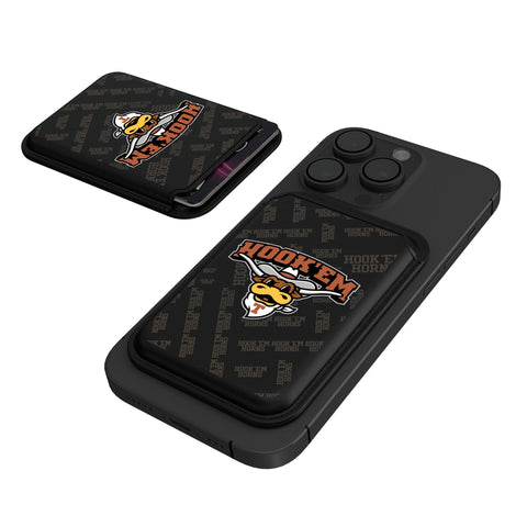University of Texas Longhorns Quadtile Black Magnetic Credit Card Wallet-0
