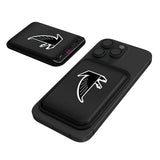 Atlanta Falcons Classic Linen Black Magnetic Credit Card Wallet