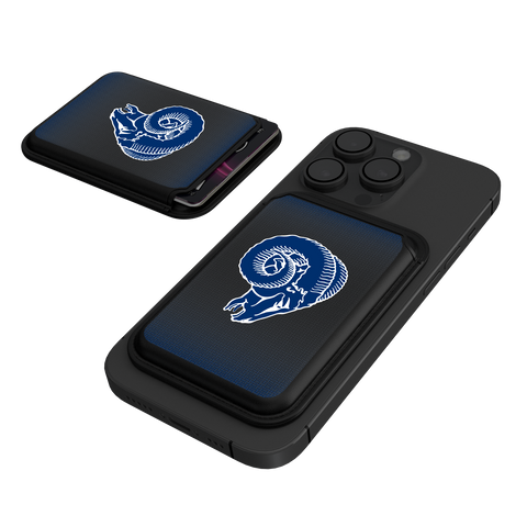 Los Angeles Rams Historic Collection Linen Black Magnetic Credit Card Wallet-0