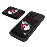 Cleveland Guardians Personalized Insignia Black Magnetic Credit Card Wallet