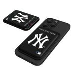 New York Yankees Personalized Insignia Black Magnetic Credit Card Wallet