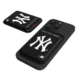 New York Yankees Personalized Insignia Black Magnetic Credit Card Wallet