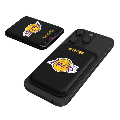 Los Angeles Lakers Personalized Insignia Black Magnetic Credit Card Wallet