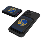 Golden State Warriors Linen Black Magnetic Credit Card Wallet-0