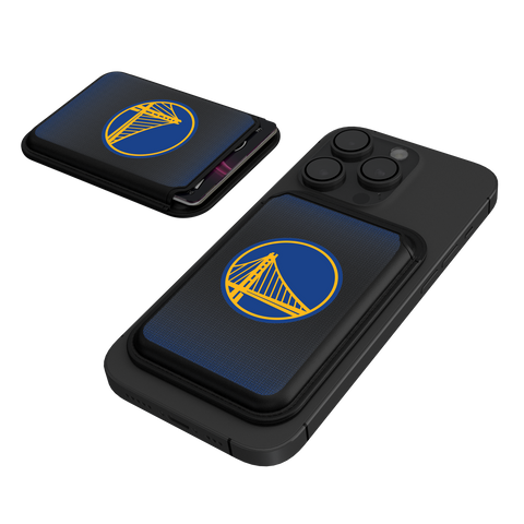 Golden State Warriors Linen Black Magnetic Credit Card Wallet-0