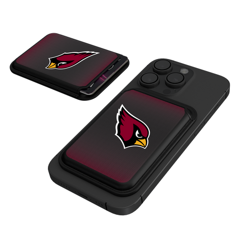 Arizona Cardinals Linen Black Magnetic Credit Card Wallet-0