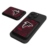Atlanta Falcons Paisley Black Magnetic Credit Card Wallet