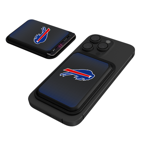 Buffalo Bills Linen Black Magnetic Credit Card Wallet-0