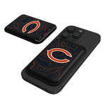 Chicago Bears Paisley Black Magnetic Credit Card Wallet-0