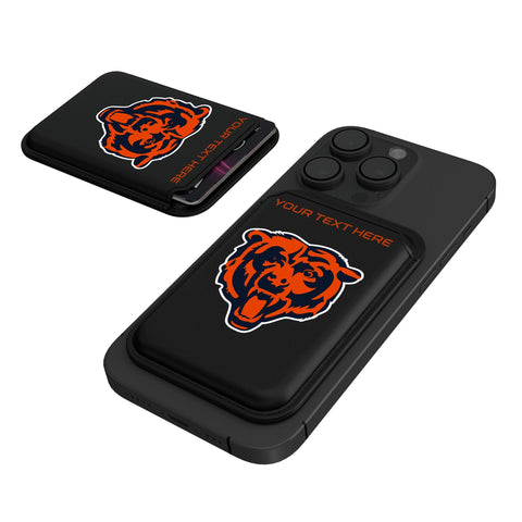 Chicago Bears Personalized Insignia Black Magnetic Credit Card Wallet