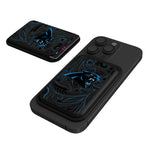 Carolina Panthers Paisley Black Magnetic Credit Card Wallet-0