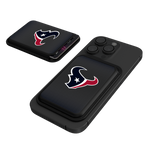 Houston Texans Linen Black Magnetic Credit Card Wallet-0