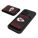 Kansas City Chiefs Linen Black Magnetic Credit Card Wallet