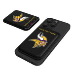 Minnesota Vikings Personalized Insignia Black Magnetic Credit Card Wallet