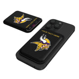 Minnesota Vikings Personalized Insignia Black Magnetic Credit Card Wallet
