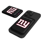 New York Giants Personalized Insignia Black Magnetic Credit Card Wallet