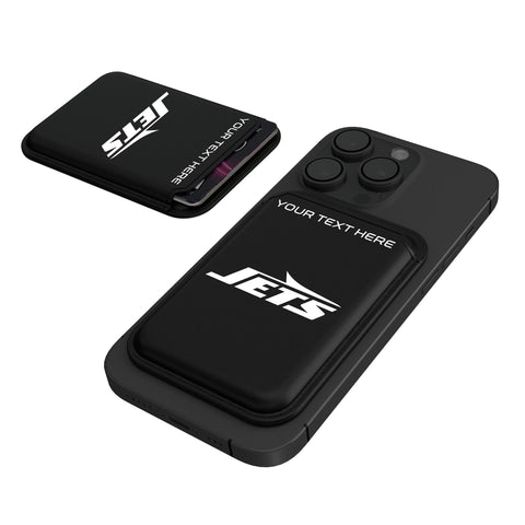 New York Jets Personalized Insignia Black Magnetic Credit Card Wallet