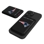 New England Patriots Personalized Insignia Black Magnetic Credit Card Wallet
