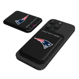 New England Patriots Personalized Insignia Black Magnetic Credit Card Wallet