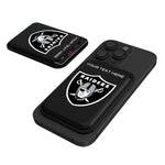 Las Vegas Raiders Personalized Insignia Black Magnetic Credit Card Wallet