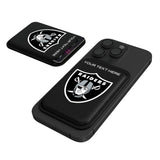 Las Vegas Raiders Personalized Insignia Black Magnetic Credit Card Wallet