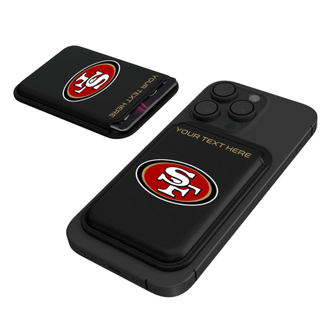 San Francisco 49ers Personalized Insignia Black Magnetic Credit Card Wallet