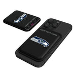 Seattle Seahawks Personalized Insignia Black Magnetic Credit Card Wallet