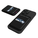 Seattle Seahawks Personalized Insignia Black Magnetic Credit Card Wallet