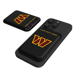 Washington Commanders Personalized Insignia Black Magnetic Credit Card Wallet
