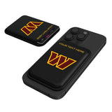 Washington Commanders Personalized Insignia Black Magnetic Credit Card Wallet
