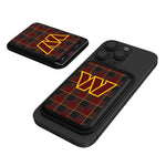 Washington Commanders Plaid Black Magnetic Credit Card Wallet-0