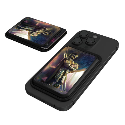 Star Wars: The Mandalorian Din Djarin Portrait Black Magnetic Credit Card Wallet