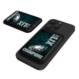 Philadelphia Eagles 2025 Super Bowl Black Magnetic Credit Card Wallet