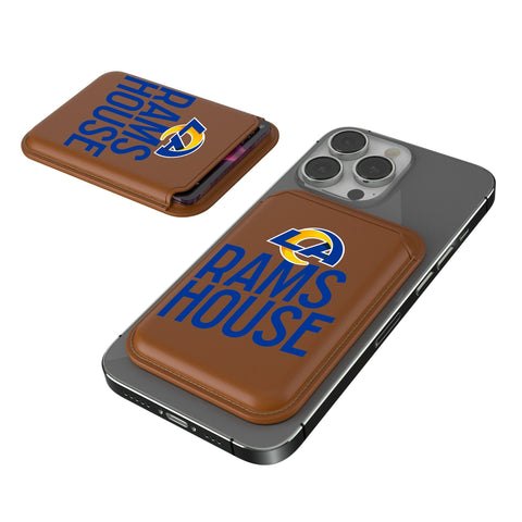 Los Angeles Rams 2024 Illustrated Limited Edition Brown Magnetic Credit Card Wallet-0
