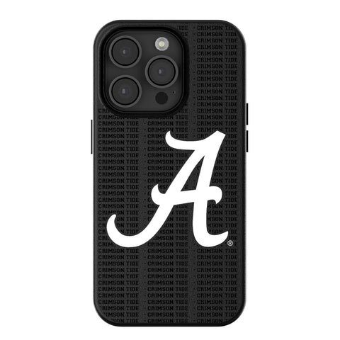 University of Alabama Crimson Tide Script A Text Backdrop MagSafe Compatible Phone Case for Apple iPhone