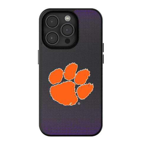 Clemson University Tigers Linen MagSafe Compatible Phone Case for Apple iPhone