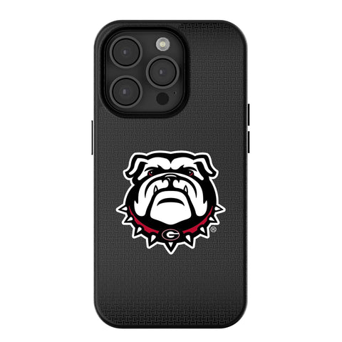 University of Georgia Bulldogs Uga Linen MagSafe Compatible Phone Case for Apple iPhone