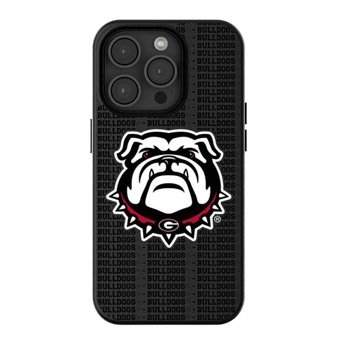 University of Georgia Bulldogs Uga Text Backdrop MagSafe Compatible Phone Case for Apple iPhone