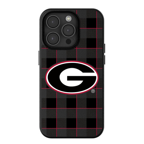 University of Georgia Bulldogs Plaid MagSafe Compatible Phone Case for Apple iPhone